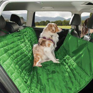 NWT Kurgo Dog "Loft" Hammock-Style Car Seat Protection Green and Grey Reversible